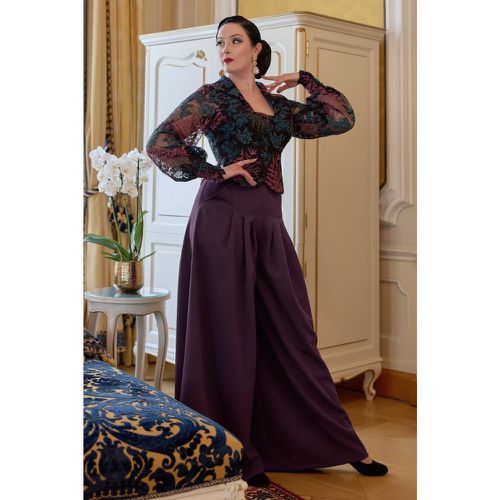 Pantalon palazzo Calgary Bo en aubergine - miss candyfloss - Modalova