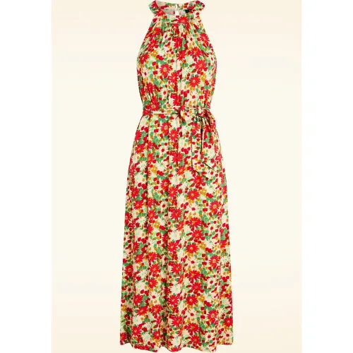 Robe midi Virna Punch en rouge feu - king louie - Modalova