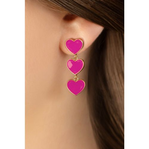 Boucles d'oreilles Triple the Love en vif - Day&Eve by Go Dutch Label - Modalova