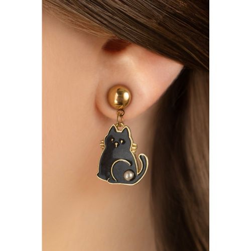Boucles d'oreilles Kitty Loves Yarn en et - Glitz-o-Matic - Modalova