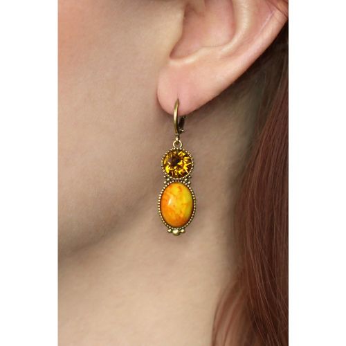 Boucles d'oreilles Tosca en orange - Urban Hippies - Modalova
