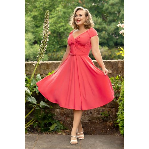 Robe évasée Norma Jeane en corail - glamour bunny - Modalova