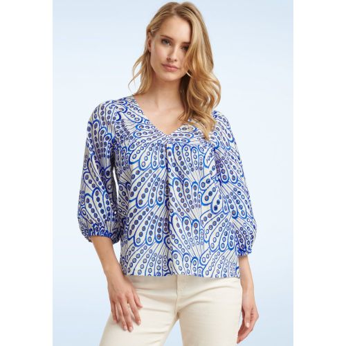 Blouse brodée Marley en et de cobalt - Smashed Lemon - Modalova