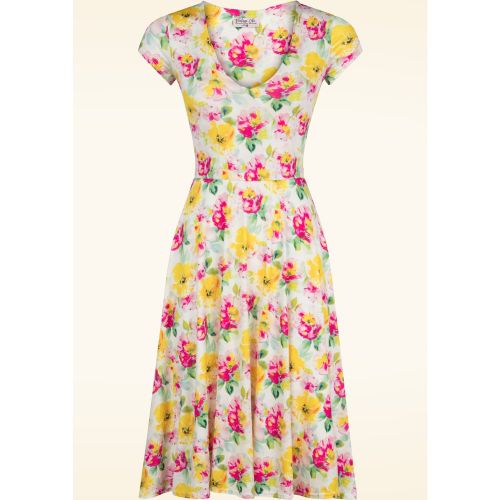 Robe évasée fleurie Polly en - vintage chic for topvintage - Modalova