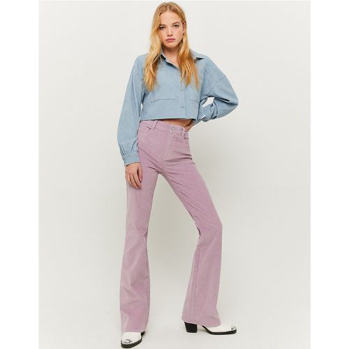 Pantalon Flare Taille Haute Violet - Tw - Modalova