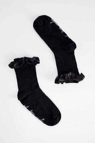 Chaussettes à bordure satinée en taille: TAILLE UNIQUE - Out From Under - Modalova