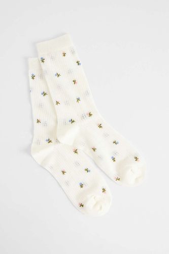 Chaussettes à broderie florale en taille: TAILLE UNIQUE - Out From Under - Modalova