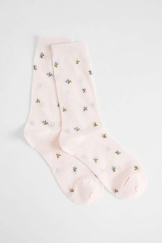 Chaussettes à broderie florale en taille: TAILLE UNIQUE - Out From Under - Modalova