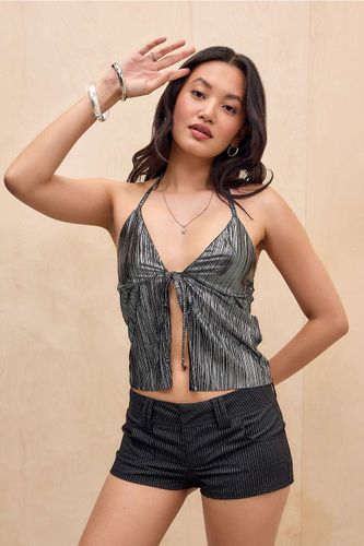 Haut dos-nu plissé UO par en taille: Large - Urban Outfitters - Modalova
