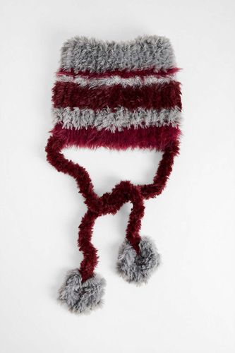 Bonnet UO à rayures Teddy par en taille: TAILLE UNIQUE - Urban Outfitters - Modalova