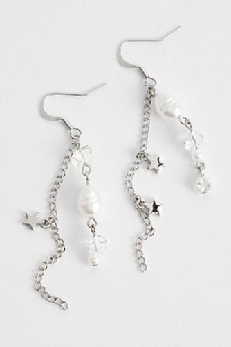 Boucles d'oreilles pendantes avec chaîne de perles en taille: TAILLE UNIQUE - Silence + Noise - Modalova