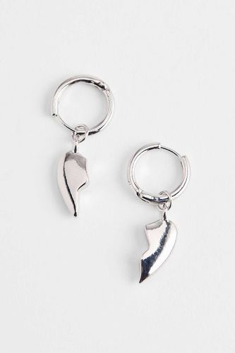 Boucles d'oreilles créoles Caur Brisé en taille: TAILLE UNIQUE - Silence + Noise - Modalova