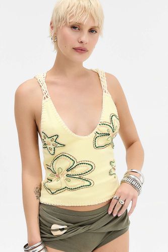 Haut dos-nu à capuche en crochet perlé Zelya en taille: UK 10 - Jaded London - Modalova
