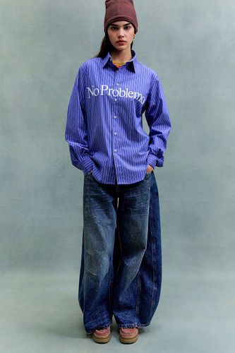 Chemise bleue à manches longues en popeline en taille: Small - No Problemo - Modalova