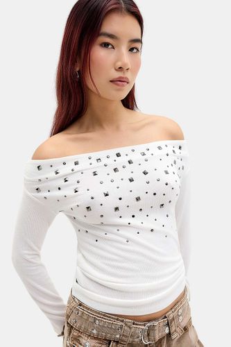 Off-White Romi Mixed Stud Top en taille: Small - Minga London - Modalova