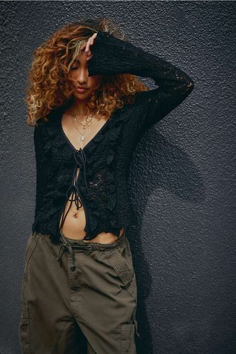 Haut en dentelle à manches longues en taille: XS - Kiss The Sky - Modalova