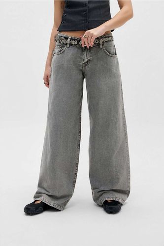 Jeans larges taille basse en denim délavé en taille: 28 - Motel - Modalova