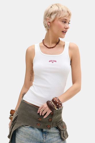 Débardeur côtelé avec logo Jeans en taille: Medium - GUESS - Modalova