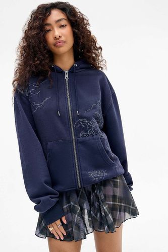 Sweat à capuche brodé lavé exclusif UO en taille: Medium - Ed Hardy - Modalova