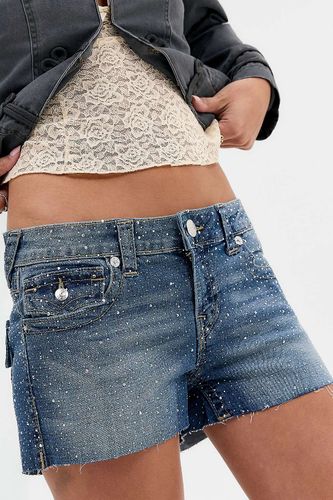 Short en jean Joey Crystal taille basse en taille: 26 - True Religion - Modalova