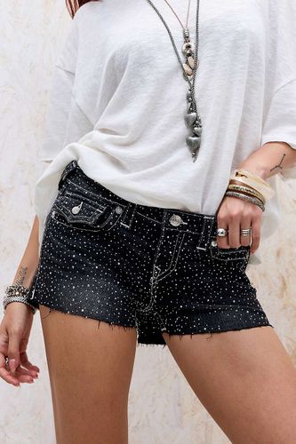 Short en jean Joey Crystal taille basse en taille: 26 - True Religion - Modalova