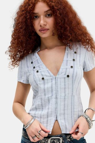 Chemise militaire souple Milo avec détails de boutons en taille: 2XS - BDG - Modalova