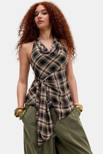 Haut dos-nu à col bénitier à carreaux Cassie en taille: Medium - Silence + Noise - Modalova
