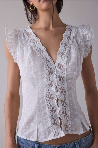 Haut Aurelia à manches volantées en taille: Large - Kimchi Blue - Modalova