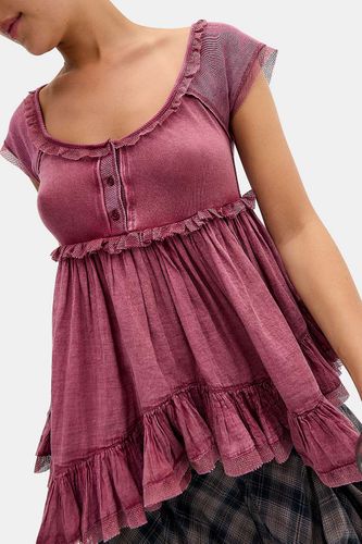 Haut Babydoll tissé Nesli en taille: XS - Kimchi Blue - Modalova