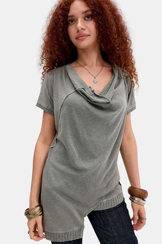Haut long à col bénitier en jersey flammé en taille: XS - BDG - Modalova