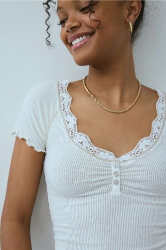 T-shirt henley en dentelle Diana en taille: Small - Out From Under - Modalova