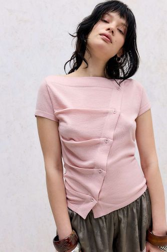 Haut en maille fine à col échancré asymétrique avec boutons Rue en taille: XS - BDG - Modalova