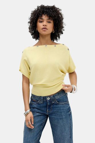 Haut manches chauve-souris courtes à boutons pression UO par en taille: Medium - Urban Outfitters - Modalova