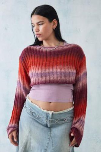 UO - Boléro en tricot étagé teint par section par en taille: Small - Urban Outfitters - Modalova