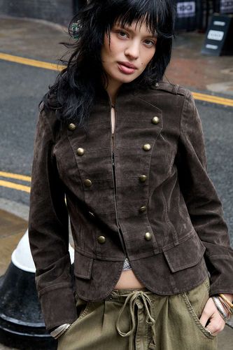 Veste UO Cate à bande en daim par en taille: 2XS - Urban Outfitters - Modalova