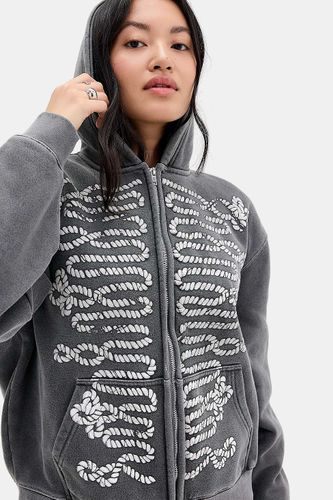 Sweat à capuche à fermeture éclair UO Frogging par en taille: Medium/Large - Urban Outfitters - Modalova
