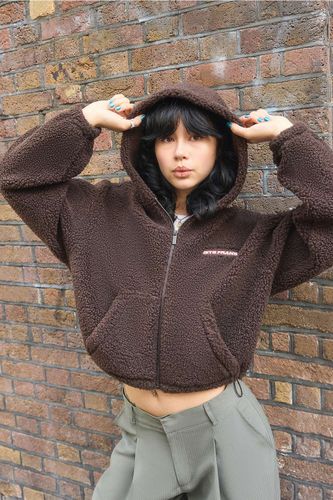 Iets frans. Sweat à capuche zippé en peluche chocolat en taille: Small - iets frans... - Modalova
