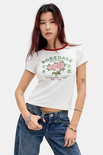 T-shirt bébé UO Rosedale à fleurs par en taille: Large - Urban Outfitters - Modalova