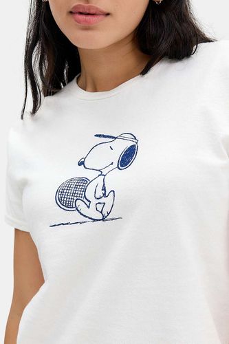 T-shirt graphique décontracté UO Snoopy Tennis par en taille: Medium/Large - Urban Outfitters - Modalova