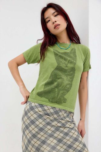 T-shirt graphique décontracté UO Chat qui fait un clin d'ail en pixel par en taille: Medium/Large - Urban Outfitters - Modalova