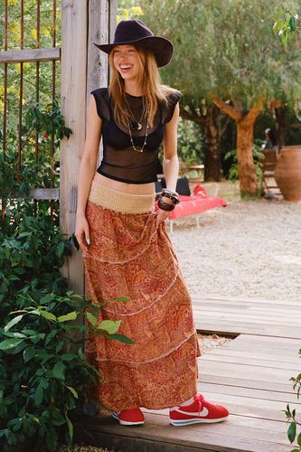Jupe longue On My Mind en taille: Small - Kimchi Blue - Modalova