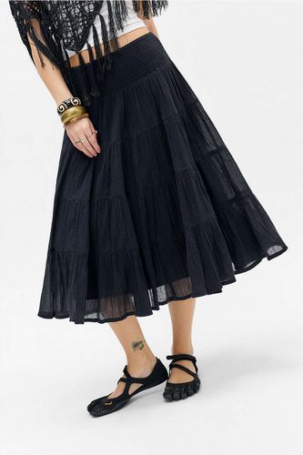 Jupe midi à volants en voile Bea en taille: XL - Kimchi Blue - Modalova