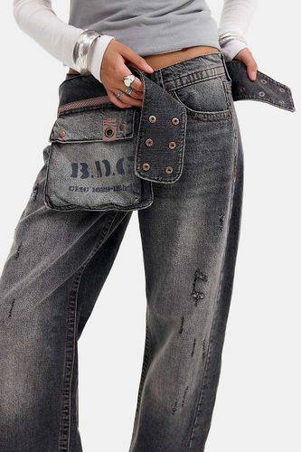 Jean Kayla Lowrider à ceinture en taille: 24 l 32L - BDG - Modalova