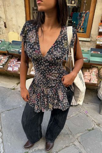 Robe de thé floquée Naomi en taille: 2XS - Kimchi Blue - Modalova
