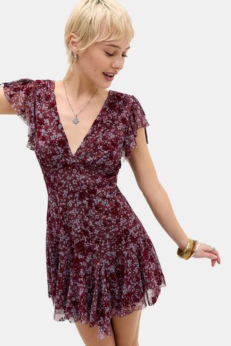 Robe de thé floquée Naomi en taille: XS - Kimchi Blue - Modalova