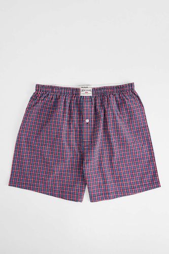 Short boxer à carreaux bleu marine et rouge en taille: Medium - BDG - Modalova