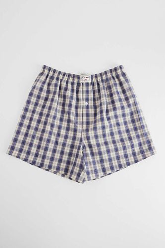 Short boxer à carreaux bleu marine en taille: Medium - BDG - Modalova