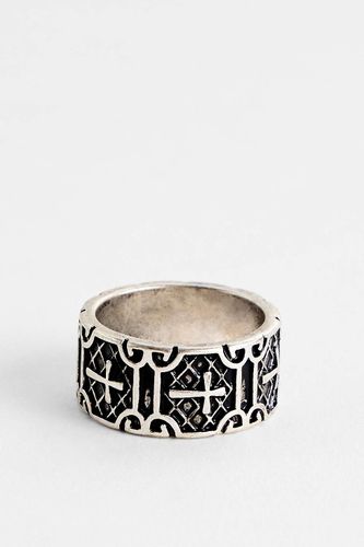 Bague épaisse UO Cross par en taille: Large - Urban Outfitters - Modalova