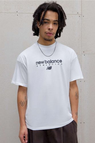 T-shirt blanc Linear Heritage en taille: Medium - New Balance - Modalova