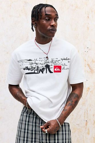 T-shirt Quiksilver UO Exclusive blanc délavé lourd par en taille: Medium - Quicksilver - Modalova